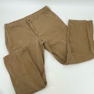 Carhartt Mens Relaxed Fit Khaki Work Pants Size 38x32‎ D30